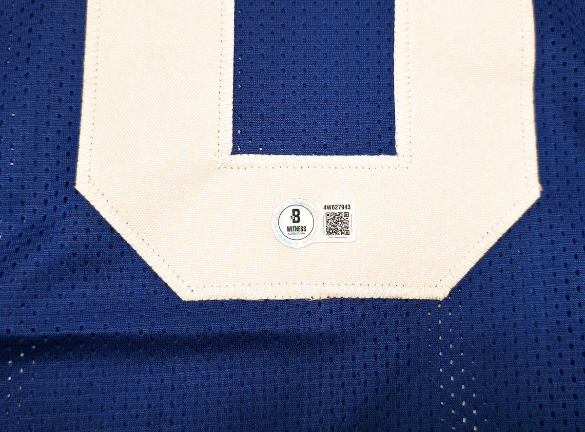 Seattle Seahawks AJ Barner Autographed Blue Throwback Jersey Beckett BAS Witness Stock #262502