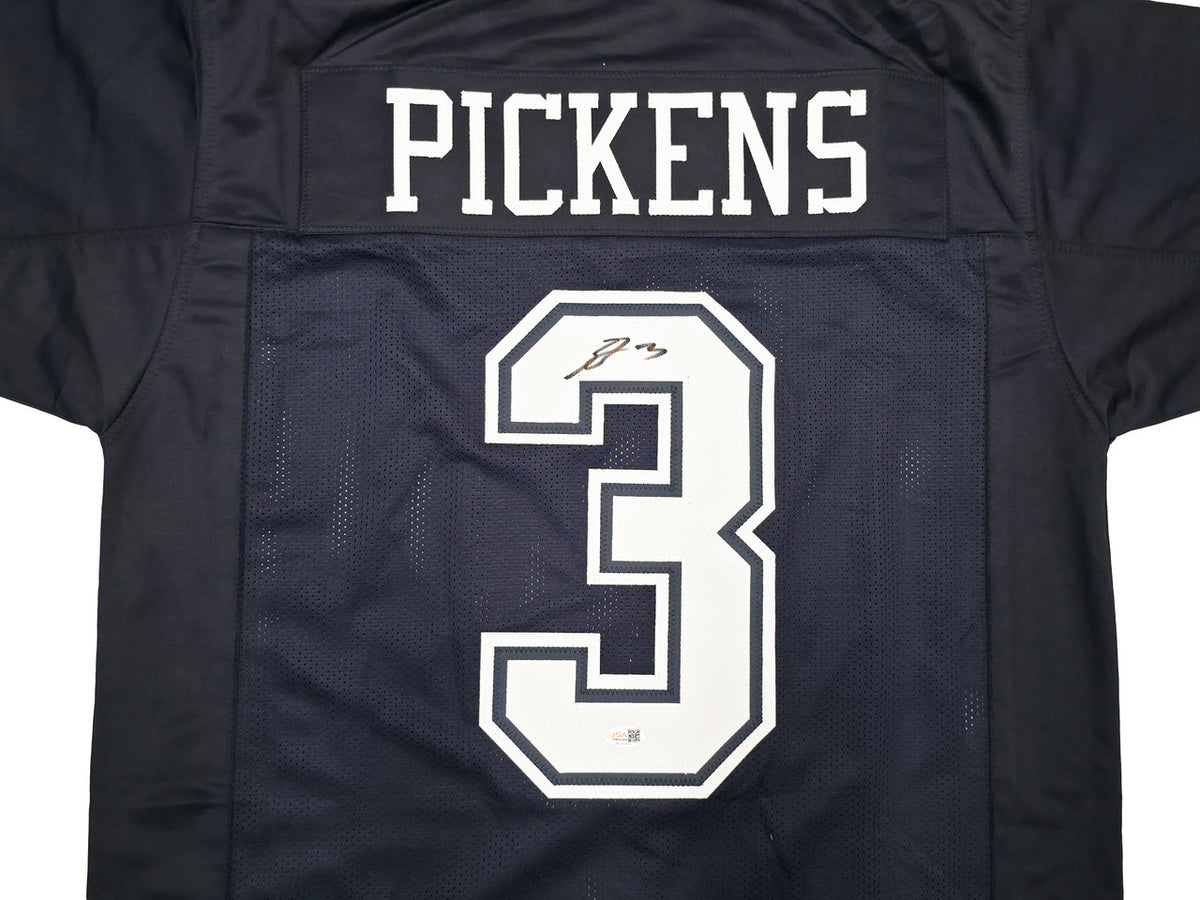 Dallas Cowboys George Pickens Autographed Blue Jersey JSA Witness Stock #262414