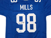 Seattle Seahawks Rylie Mills Autographed Blue Throwback Jersey MCS Holo Stock #262430
