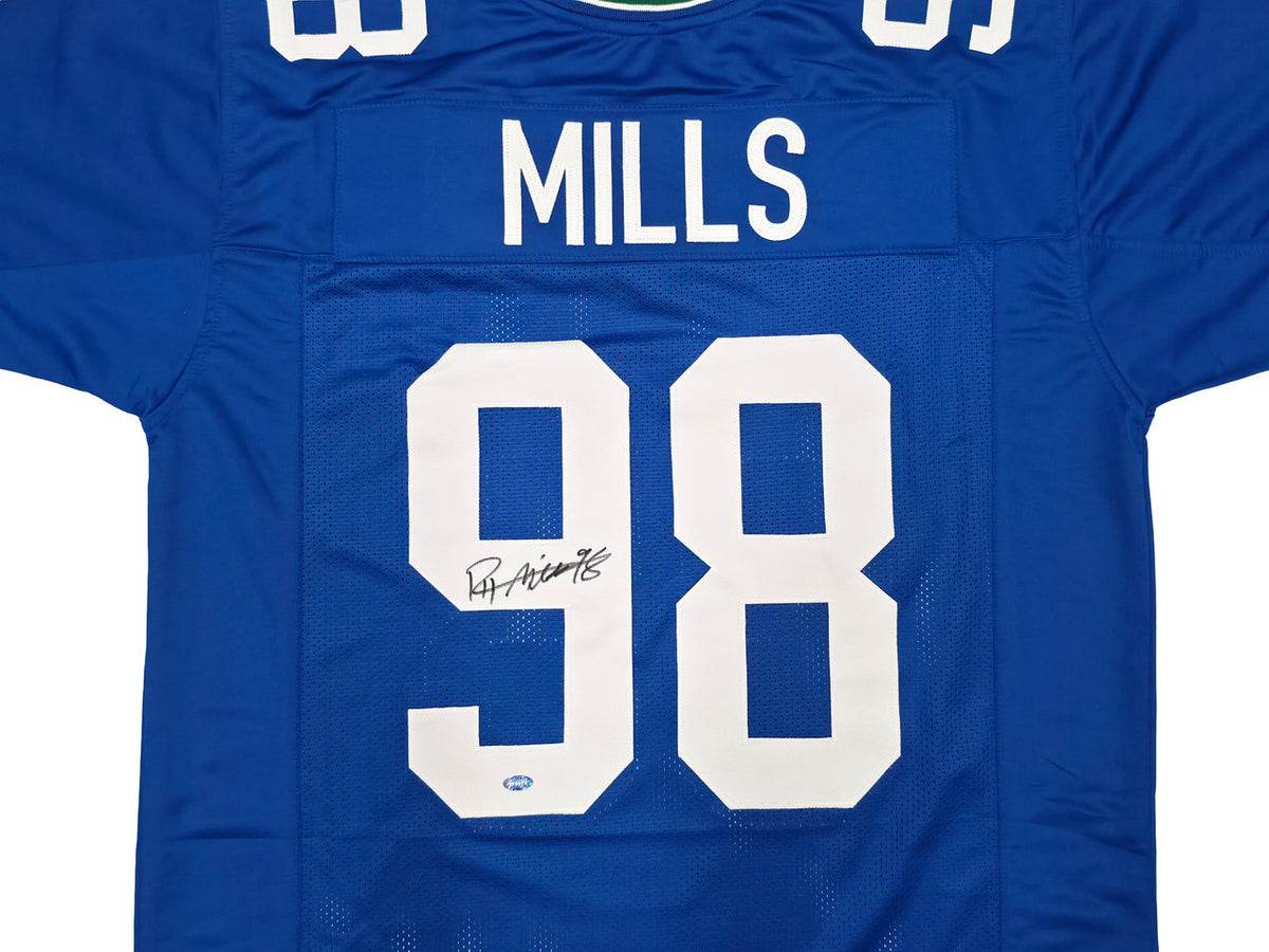 Seattle Seahawks Rylie Mills Autographed Blue Throwback Jersey MCS Holo Stock #262430