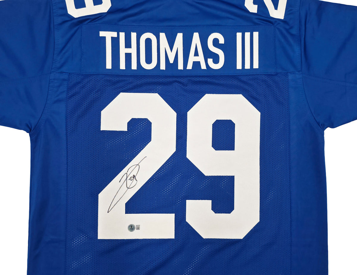 Seattle Seahawks Earl Thomas III Autographed Blue Throwback Jersey Beckett BAS Witness Stock #262454