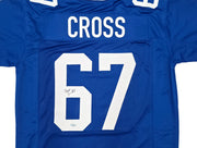 Seattle Seahawks Charles Cross Autographed Blue Throwback Jersey MCS Holo Stock #262469