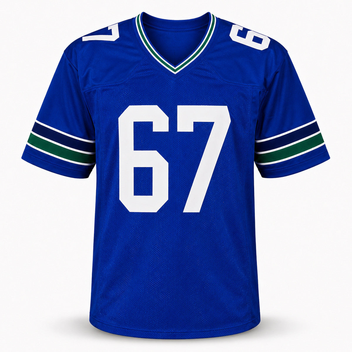 Seattle Seahawks Charles Cross Autographed Blue Throwback Jersey MCS Holo Stock #262469