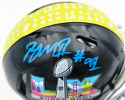 Byron Murphy II Autographed Seattle Seahawks Black Super Bowl LX Logo Speed Mini Helmet MCS Holo Stock #262524