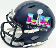 Byron Murphy II Autographed Seattle Seahawks Blue Super Bowl LX Champions Logo Speed Mini Helmet MCS Holo Stock #262525