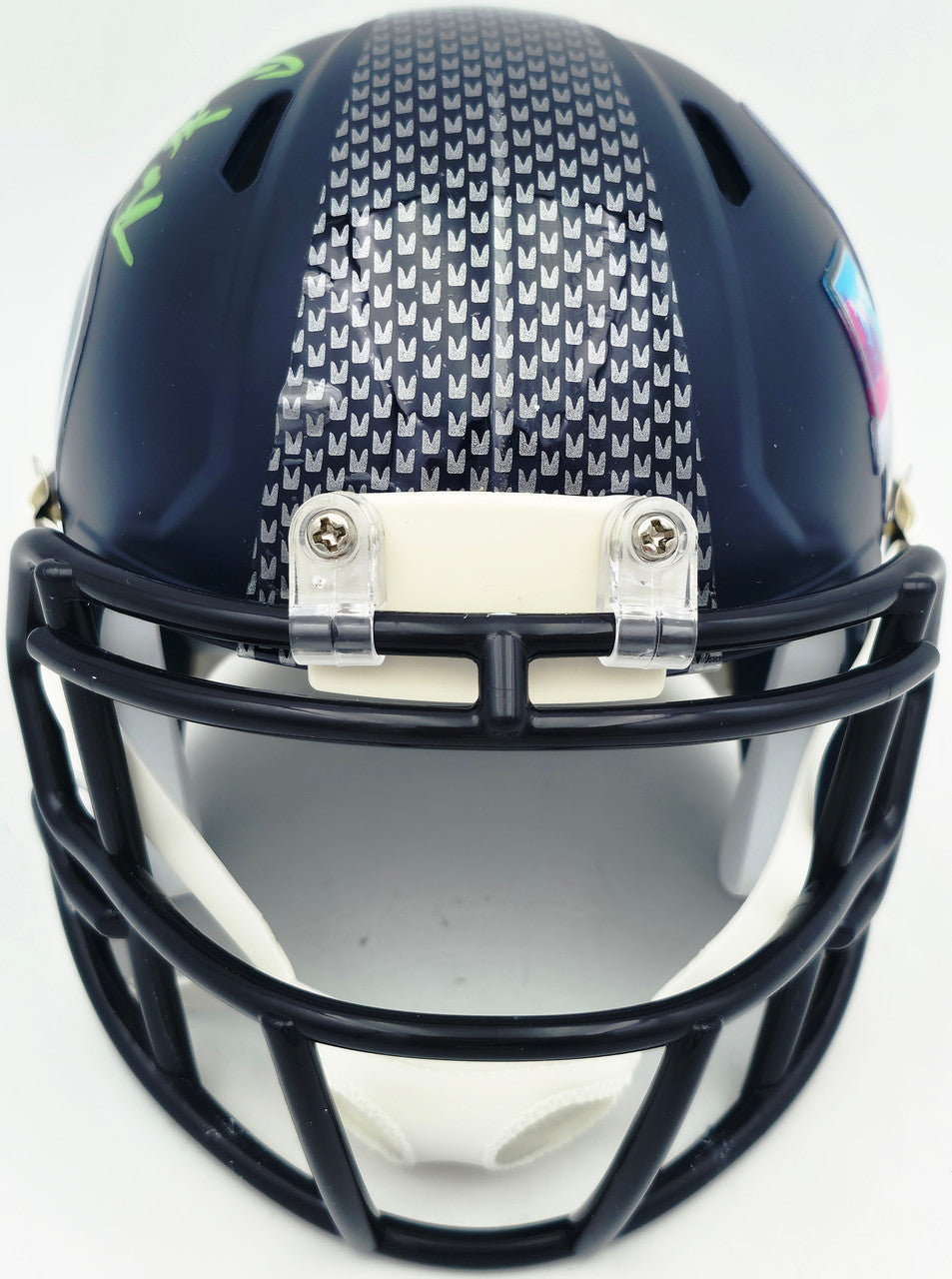 Byron Murphy II Autographed Seattle Seahawks Blue Super Bowl LX Champions Logo Speed Mini Helmet MCS Holo Stock #262525