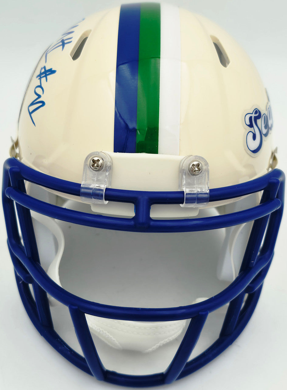 Byron Murphy II Autographed Seattle Seahawks Cream Retro Speed Mini Helmet MCS Holo Stock #262526