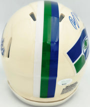 Byron Murphy II Autographed Seattle Seahawks Cream Retro Speed Mini Helmet MCS Holo Stock #262526