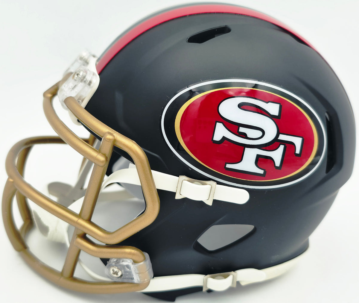 Fred Warner Autographed San Francisco 49ers Black Rivalries Speed Mini Helmet Beckett BAS QR Stock #262508