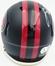Fred Warner Autographed San Francisco 49ers Black Rivalries Speed Mini Helmet Beckett BAS QR Stock #262508