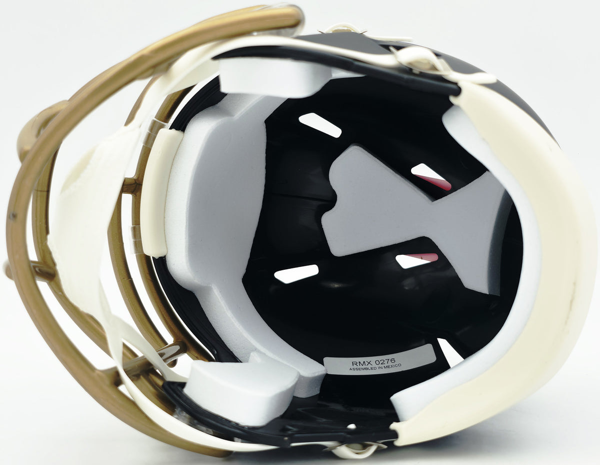 Fred Warner Autographed San Francisco 49ers Black Rivalries Speed Mini Helmet Beckett BAS QR Stock #262508