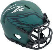 Jason Kelce Autographed Philadelphia Eagles Rave Green Speed Mini Helmet Beckett BAS QR Stock #262332