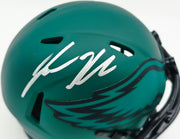 Jason Kelce Autographed Philadelphia Eagles Rave Green Speed Mini Helmet Beckett BAS QR Stock #262332