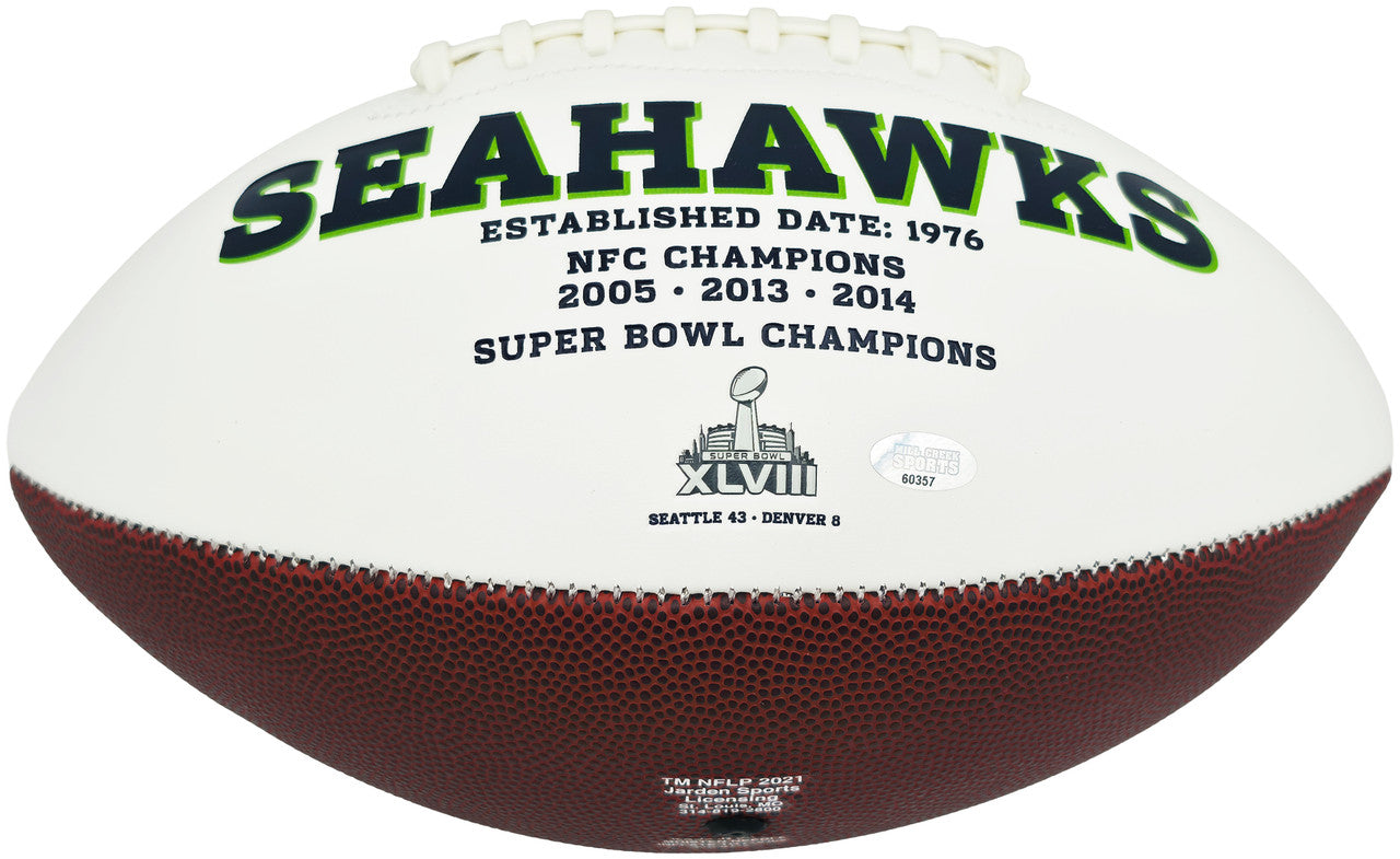 Byron Murphy II Autographed Seattle Seahawks White Logo Football MCS Holo Stock #262527