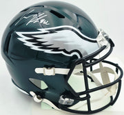 Jason Kelce Autographed Philadelphia Eagles Green Full Size Speed Replica Helmet Beckett BAS QR Stock #262327