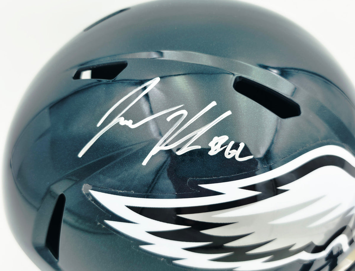 Jason Kelce Autographed Philadelphia Eagles Green Full Size Speed Replica Helmet Beckett BAS QR Stock #262327