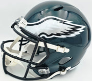 Jason Kelce Autographed Philadelphia Eagles Green Full Size Speed Replica Helmet Beckett BAS QR Stock #262327