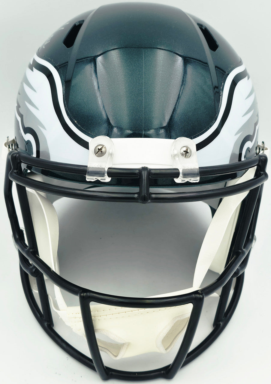 Jason Kelce Autographed Philadelphia Eagles Green Full Size Speed Replica Helmet Beckett BAS QR Stock #262327