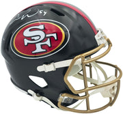 Fred Warner Autographed San Francisco 49ers Black Rivalries Full Size Speed Replica Helmet Beckett BAS QR Stock #262507