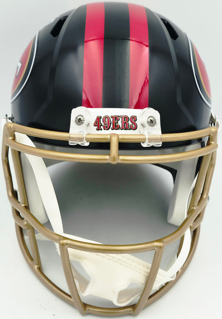 Fred Warner Autographed San Francisco 49ers Black Rivalries Full Size Speed Replica Helmet Beckett BAS QR Stock #262507