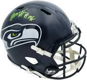 Byron Murphy II Autographed Seattle Seahawks Blue Super Bowl LX Champions Logo Full Size Speed Replica Helmet MCS Holo Stock #262528