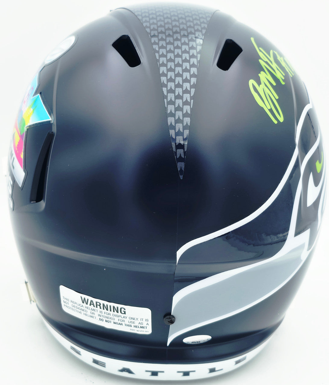 Byron Murphy II Autographed Seattle Seahawks Blue Super Bowl LX Champions Logo Full Size Speed Replica Helmet MCS Holo Stock #262528