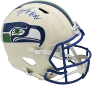 Byron Murphy II Autographed Seattle Seahawks Cream Retro Full Size Speed Replica Helmet MCS Holo Stock #262529