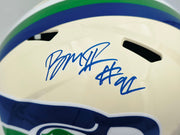 Byron Murphy II Autographed Seattle Seahawks Cream Retro Full Size Speed Replica Helmet MCS Holo Stock #262529