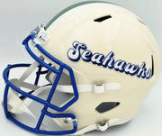 Byron Murphy II Autographed Seattle Seahawks Cream Retro Full Size Speed Replica Helmet MCS Holo Stock #262529