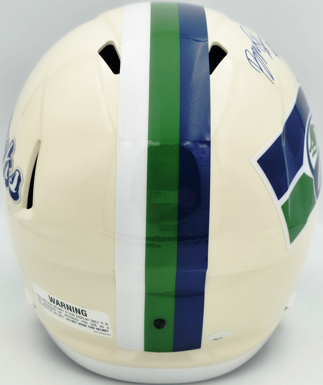 Byron Murphy II Autographed Seattle Seahawks Cream Retro Full Size Speed Replica Helmet MCS Holo Stock #262529