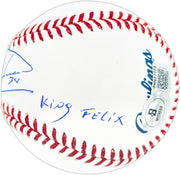 Felix Hernandez Autographed Official MLB Baseball Seattle Mariners "King Felix" Beckett BAS Witness Stock #262495