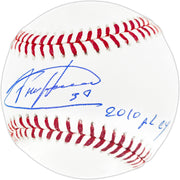 Felix Hernandez Autographed Official MLB Baseball Seattle Mariners "2010 AL CY" Beckett BAS Witness Stock #262496