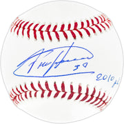 Felix Hernandez Autographed Official MLB Baseball Seattle Mariners "2010 AL CY" Beckett BAS Witness Stock #262496