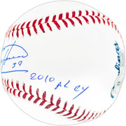 Felix Hernandez Autographed Official MLB Baseball Seattle Mariners "2010 AL CY" Beckett BAS Witness Stock #262496