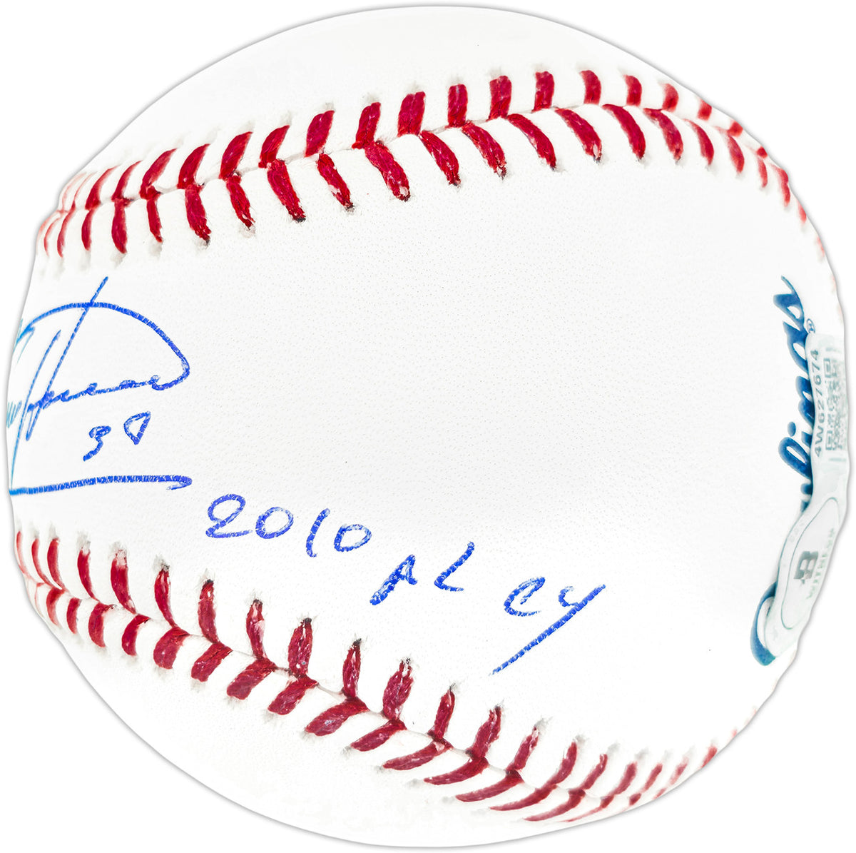Felix Hernandez Autographed Official MLB Baseball Seattle Mariners "2010 AL CY" Beckett BAS Witness Stock #262496