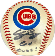 Cody Bellinger Autographed Official Gold Chicago Cubs Logo Baseball Cubs Logo "Go Cubs!" Fanatics & MLB Holo Stock #262512
