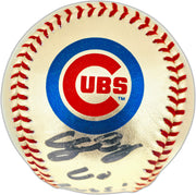 Cody Bellinger Autographed Official Gold Chicago Cubs Logo Baseball Cubs Logo "Go Cubs!" Fanatics & MLB Holo Stock #262512
