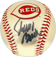 Johnny Bench Autographed Official Gold Cincinnati Reds Logo Baseball Reds Logo Fanatics & MLB Holo Stock #262513