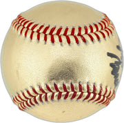 Johnny Bench Autographed Official Gold Cincinnati Reds Logo Baseball Reds Logo Fanatics & MLB Holo Stock #262513