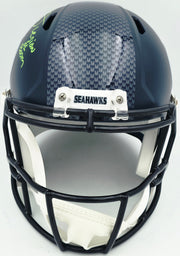 Earl Thomas III Autographed Seattle Seahawks Blue Full Size Replica Speed Helmet "Legion of Boom" Beckett BAS Witness Stock #262445