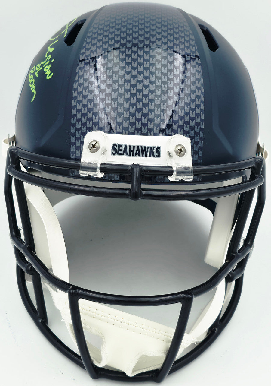 Earl Thomas III Autographed Seattle Seahawks Blue Full Size Replica Speed Helmet "Legion of Boom" Beckett BAS Witness Stock #262445