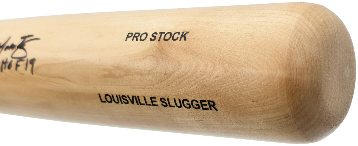 Edgar Martinez Autographed Blonde Louisville Slugger Pro Stock Baseball Bat Seattle Mariners "HOF 19" Beckett BAS Witness Stock #262493