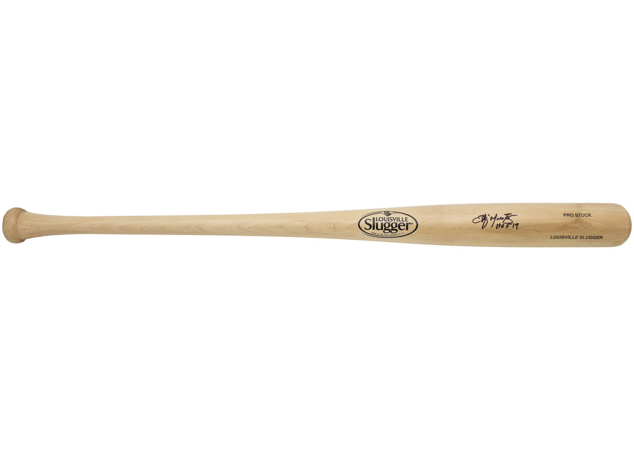 Edgar Martinez Autographed Blonde Louisville Slugger Pro Stock Baseball Bat Seattle Mariners "HOF 19" Beckett BAS Witness Stock #262493