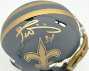 Ricky Williams Autographed New Orleans Saints Slate Gray Speed Mini Helmet JSA Stock #265669