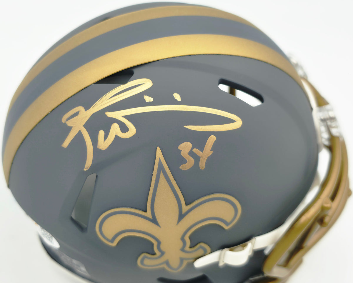 Ricky Williams Autographed New Orleans Saints Slate Gray Speed Mini Helmet JSA Stock #265669