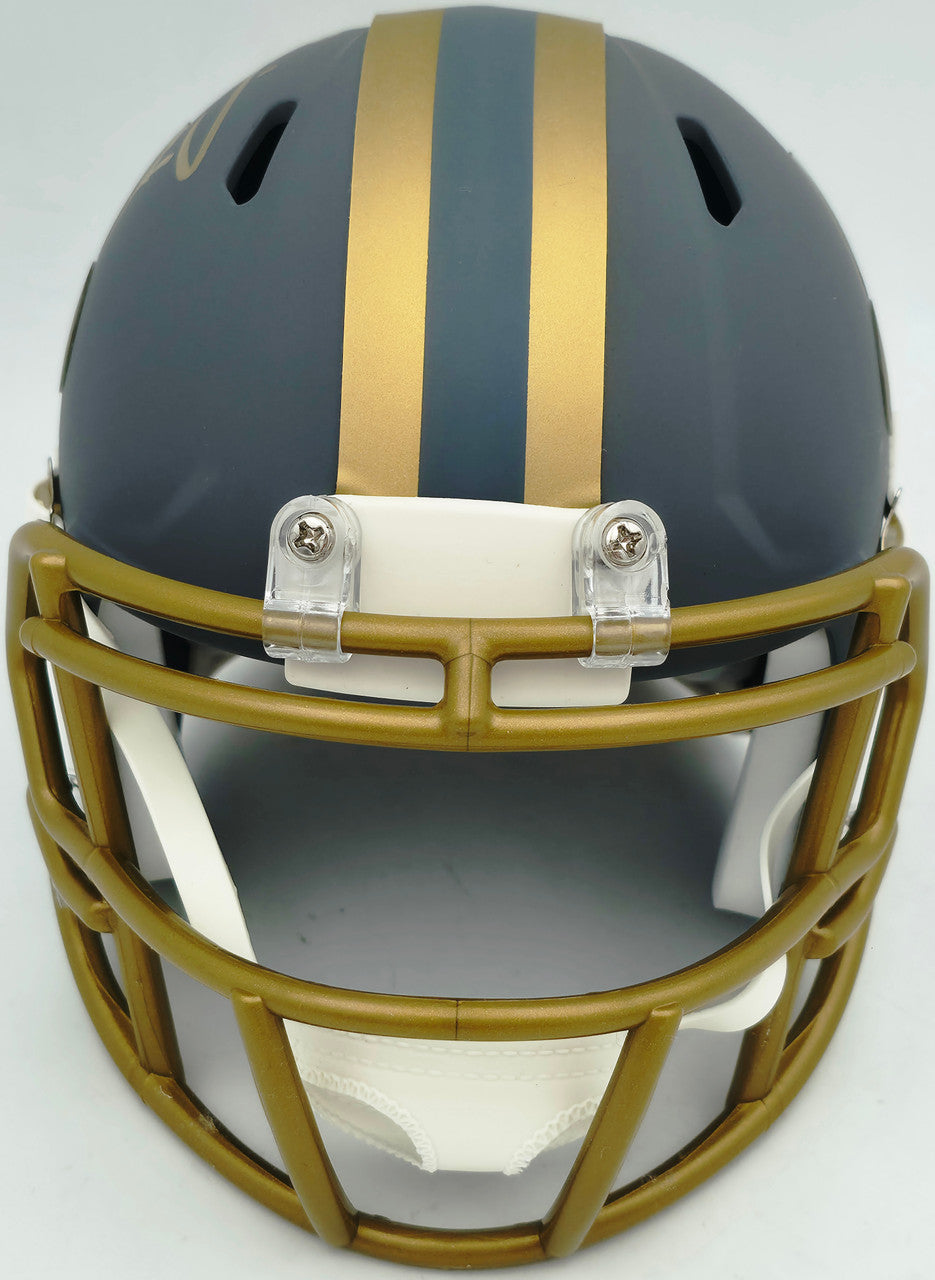 Ricky Williams Autographed New Orleans Saints Slate Gray Speed Mini Helmet JSA Stock #265669