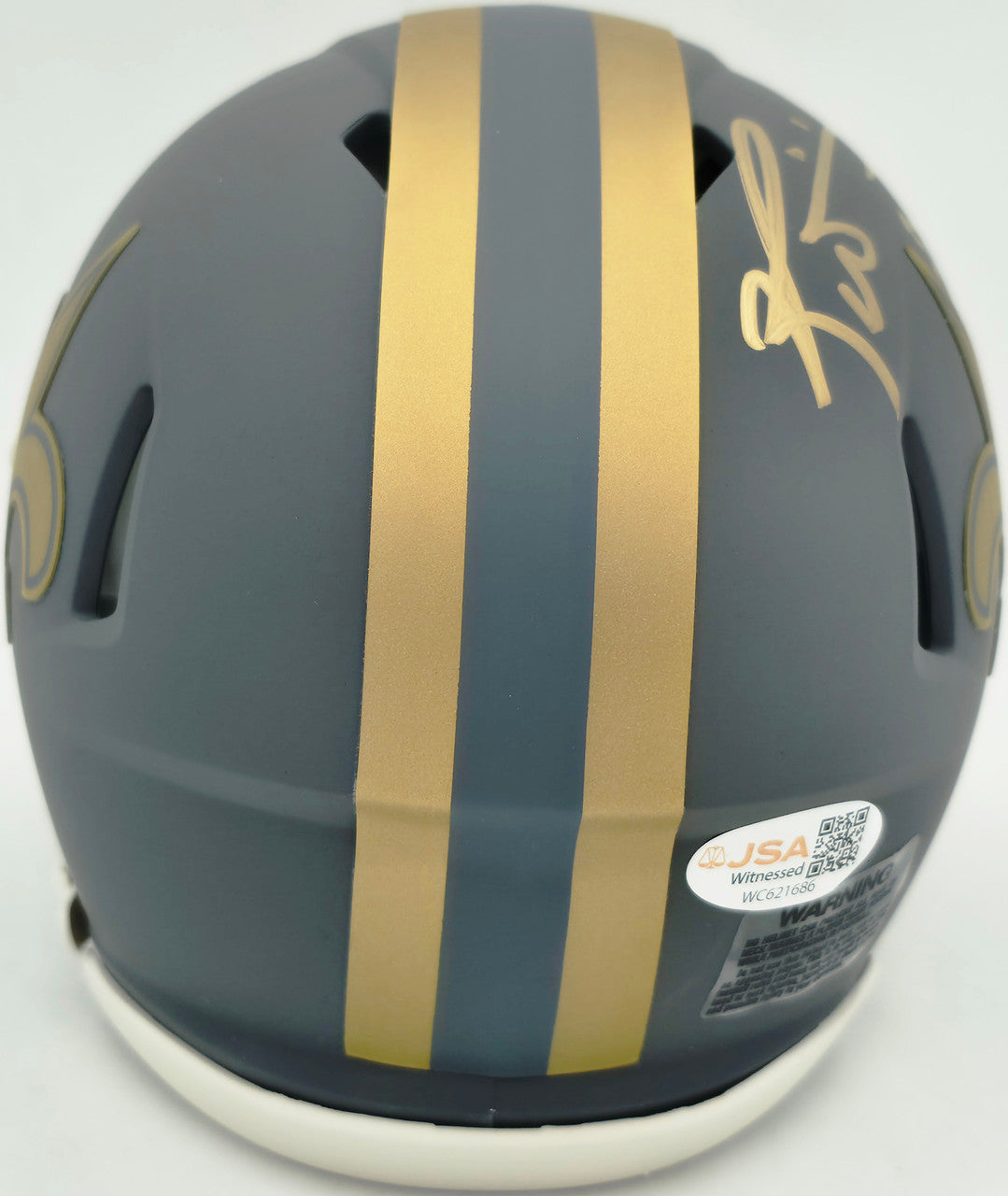 Ricky Williams Autographed New Orleans Saints Slate Gray Speed Mini Helmet JSA Stock #265669