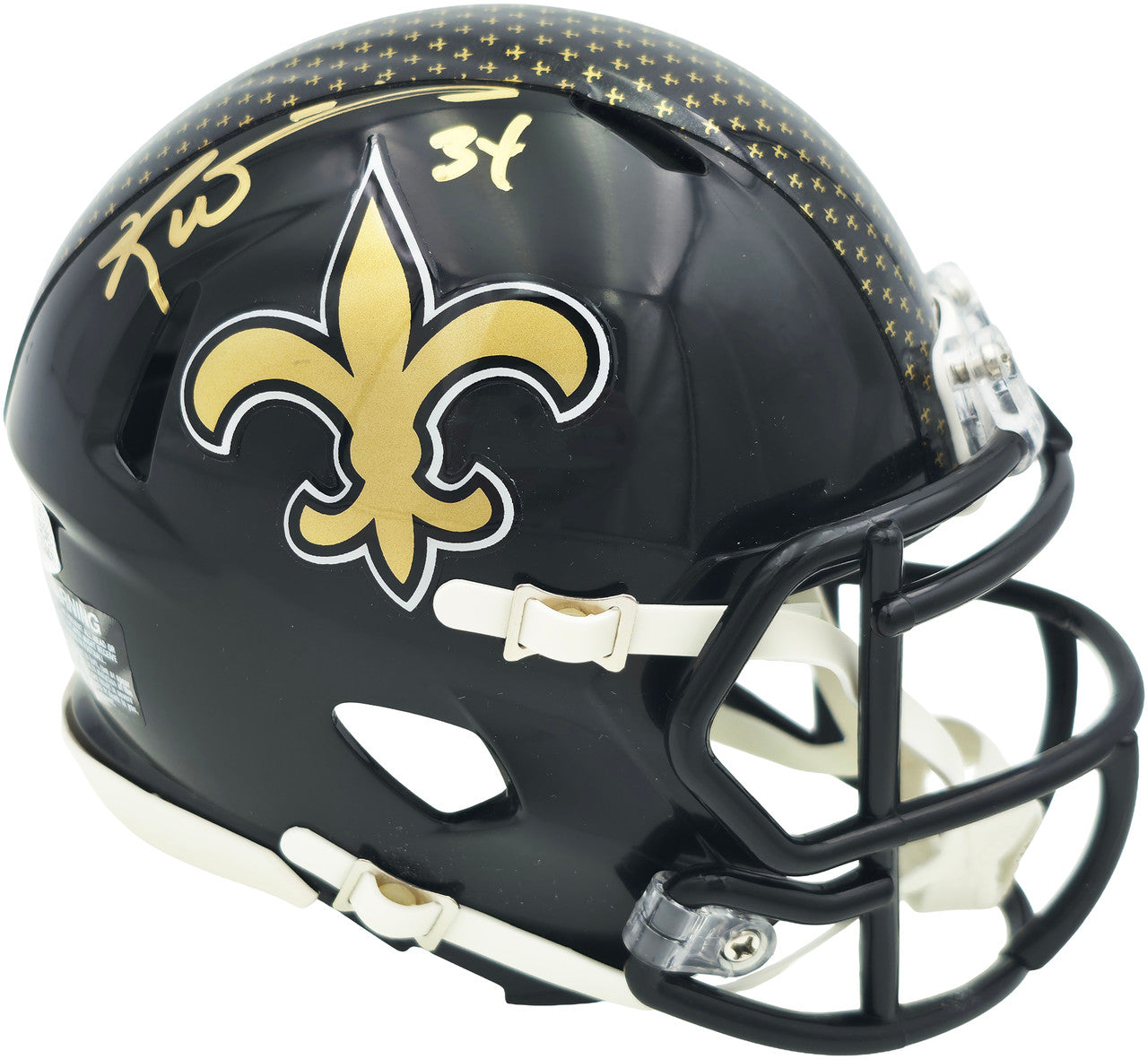Ricky Williams Autographed New Orleans Saints 2022 Alternate Black Speed Mini Helmet JSA Stock #265670