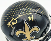 Ricky Williams Autographed New Orleans Saints 2022 Alternate Black Speed Mini Helmet JSA Stock #265670