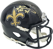 Ricky Williams Autographed New Orleans Saints 2022 Alternate Black Speed Mini Helmet JSA Stock #265671